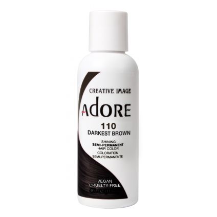 Adore Semi Permanent Darkest Brown Hair Color 118ml by ADORE,Best